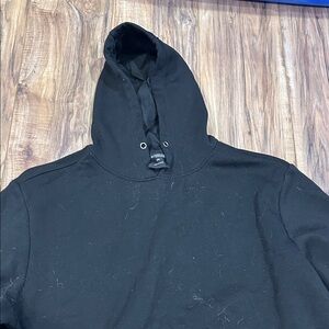 Black Hoodie with Drawstring